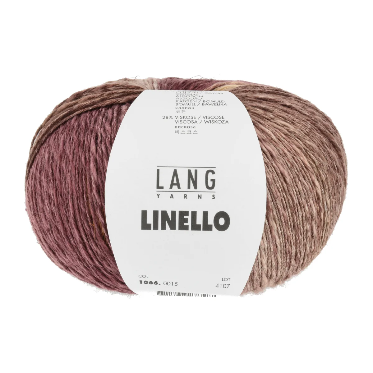 Lang Yarns LINELLO COGNAC/BORDEAUX 100g
