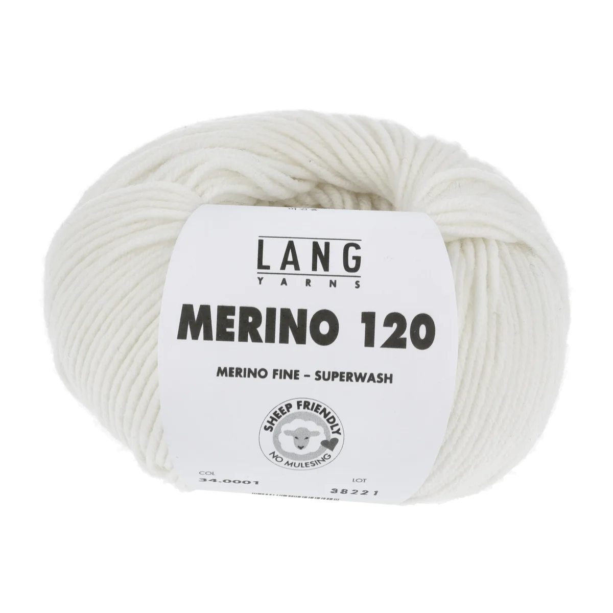 Lang Yarns MERINO 120  WEISS 50g