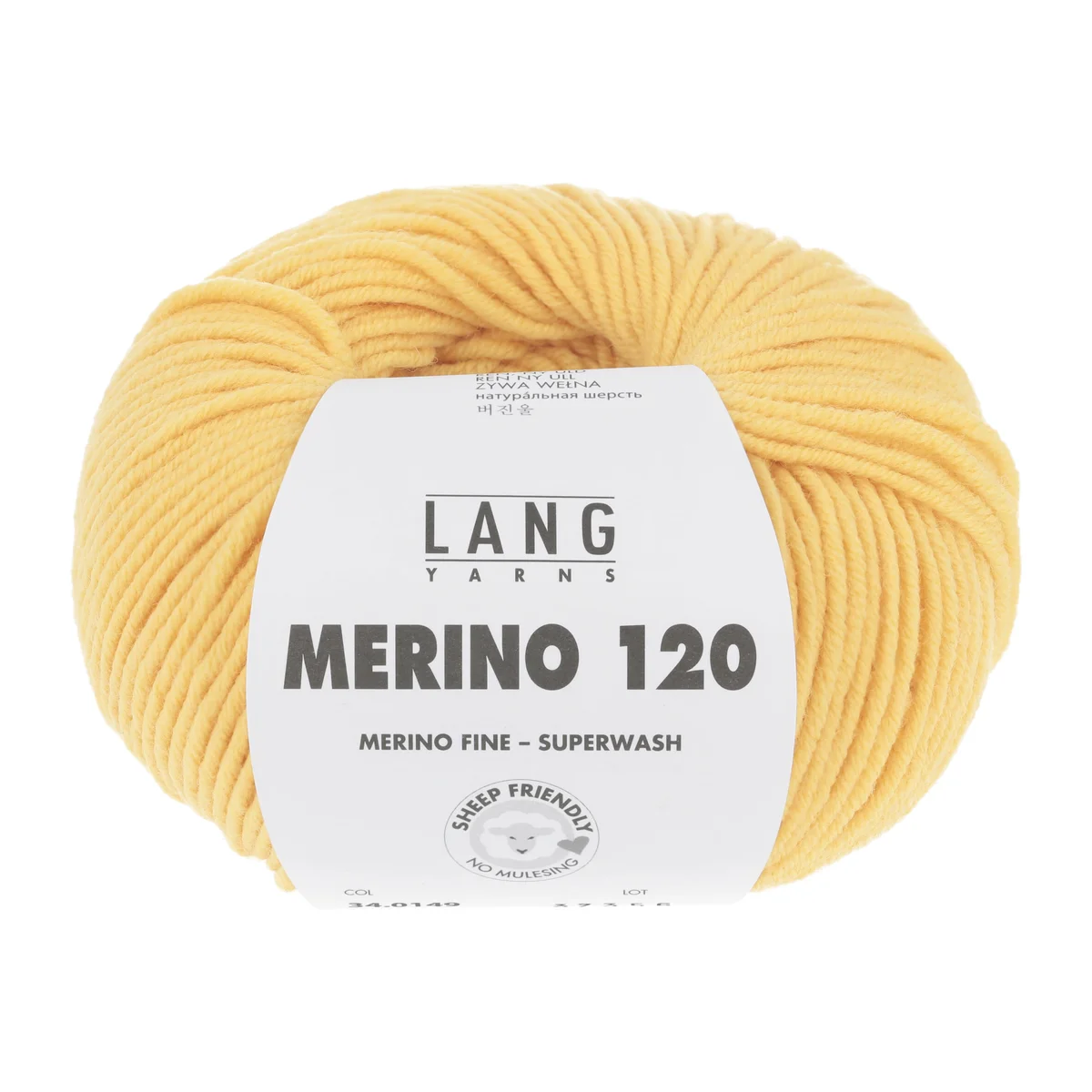 Lang Yarns MERINO 120 GOLDGELB 50g