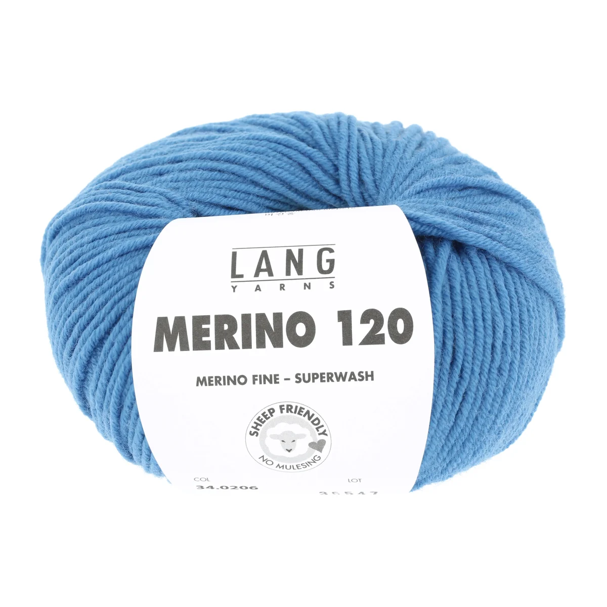 Lang Yarns MERINO 120 - MITTELBLAU 50g