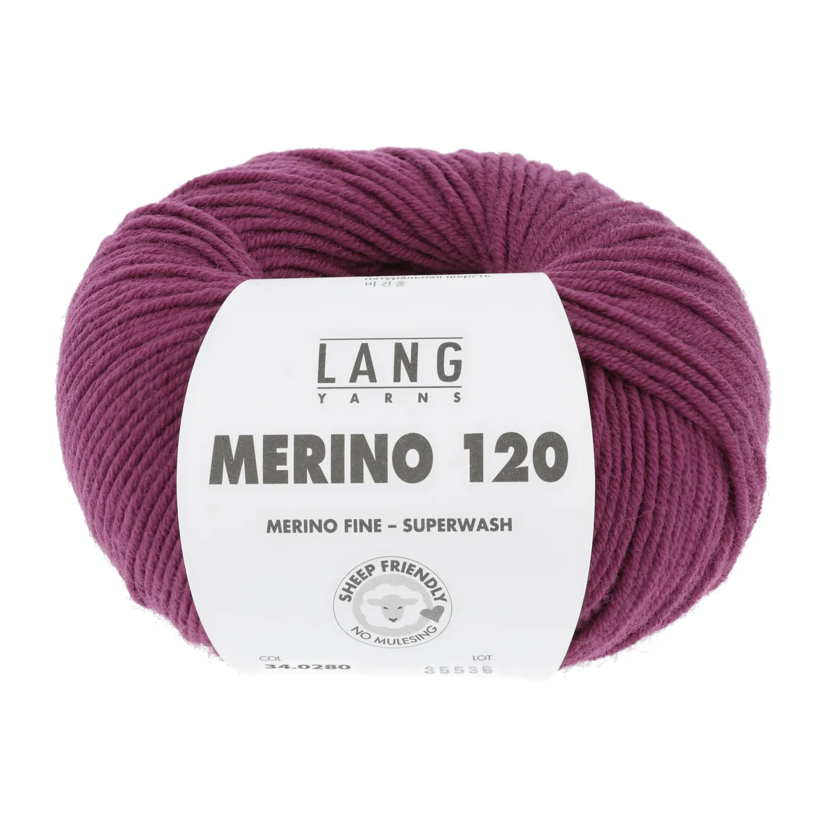 Lang Yarns MERINO 120 - PFLAUME 50g