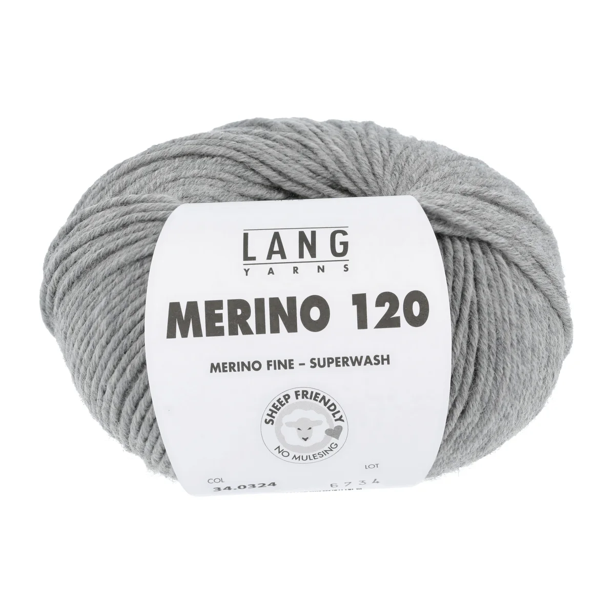 Lang Yarns MERINO 120 - GRAU MELANGE 50g