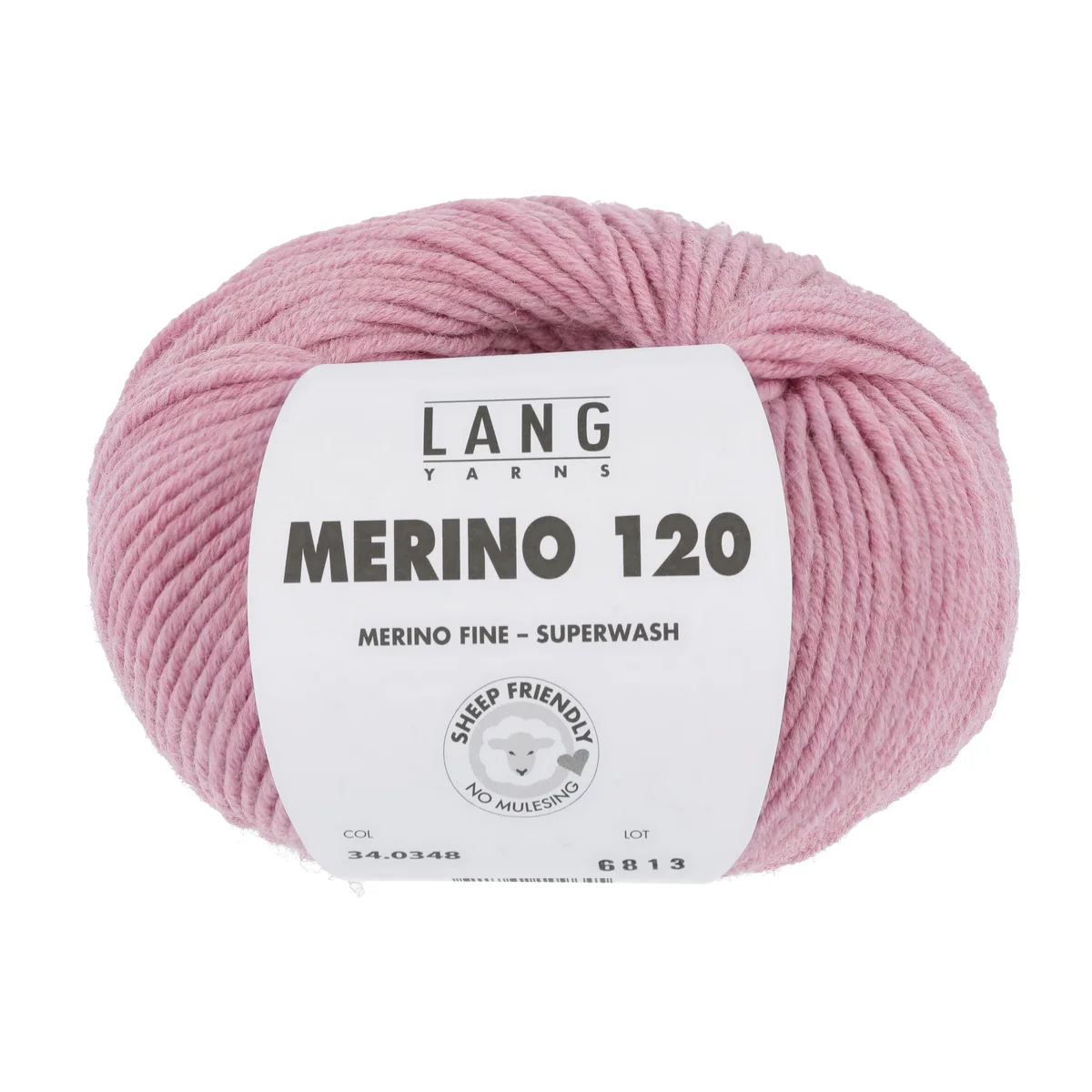Lang Yarns MERINO 120 ROSA MÉLANGE 50g