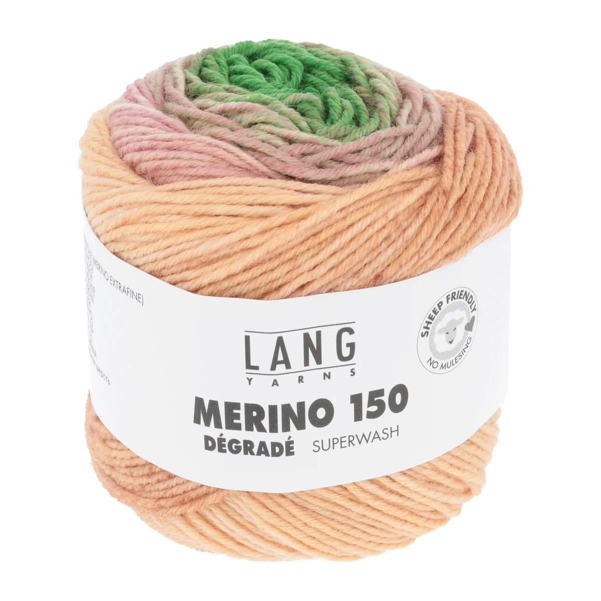 Lang Yarns MERINO 150 DÉGRADÉ GRÜN/BORDEAUX/LACHS 50g