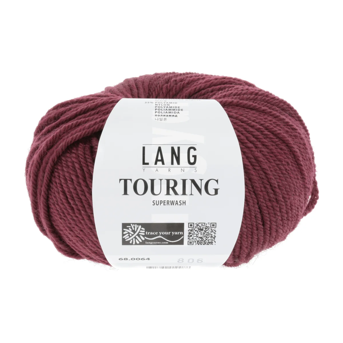 Lang Yarns TOURING - DUNKELROT 50g