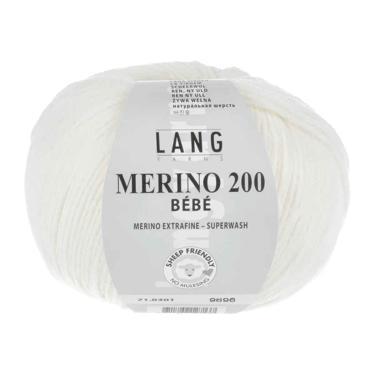 Lang Yarns MERINO 200 BEBE - WEISS 50g