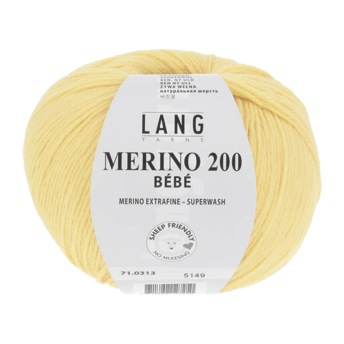 Lang Yarns MERINO 200 BEBE - CITRON 50g