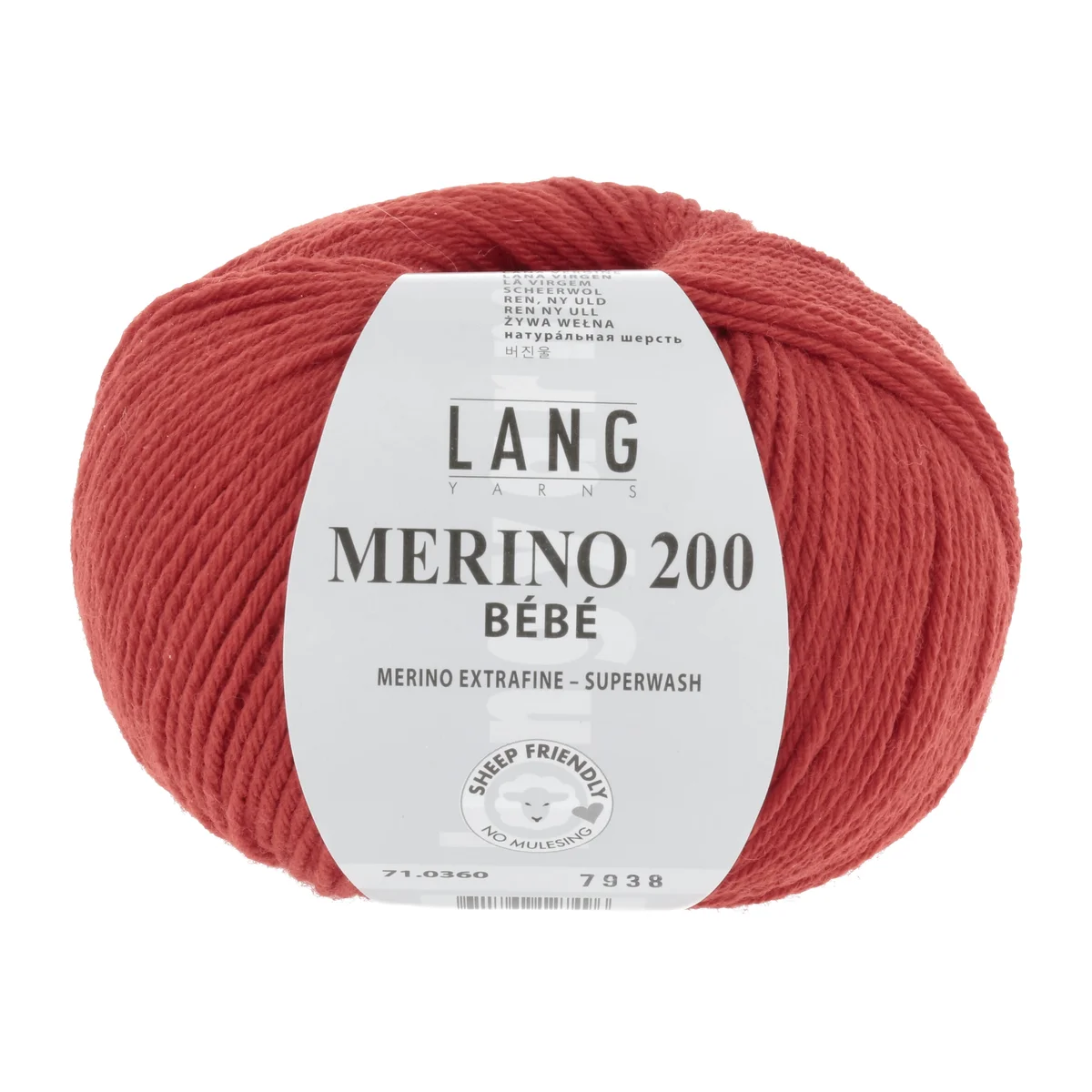 Lang Yarns MERINO 200 BEBE - ROT 50g
