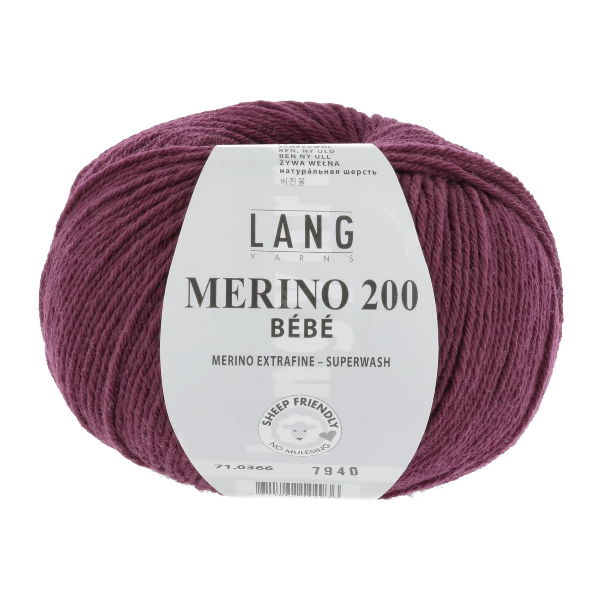 Lang Yarns MERINO 200 BEBE - BEERE 50g