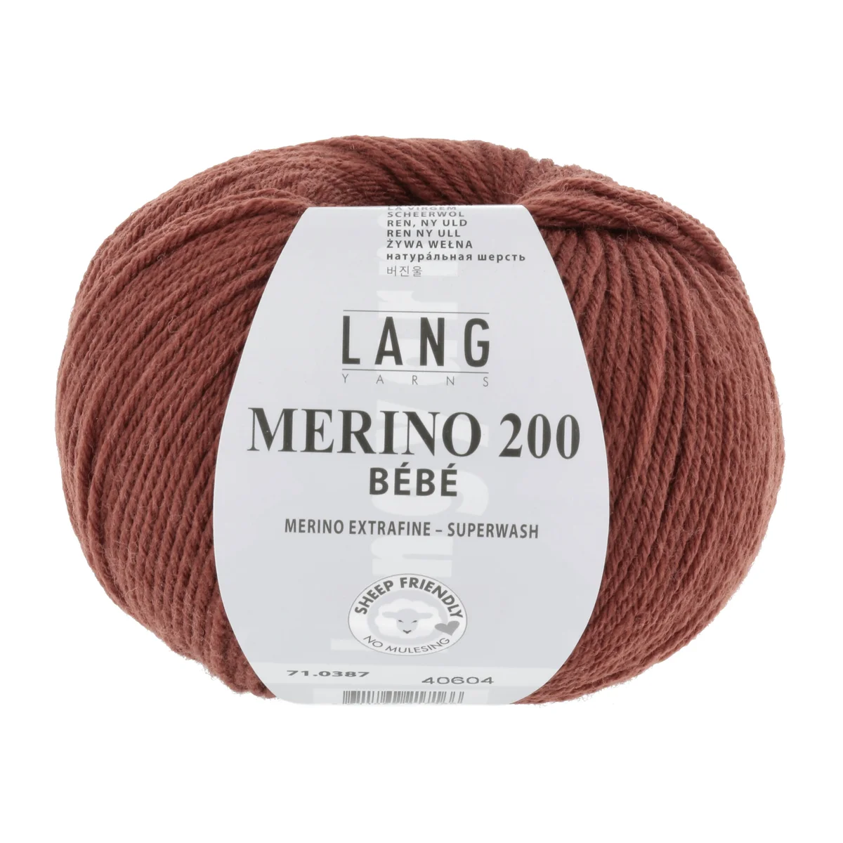 Lang Yarns MERINO 200 BEBE 50g ZIEGEL
