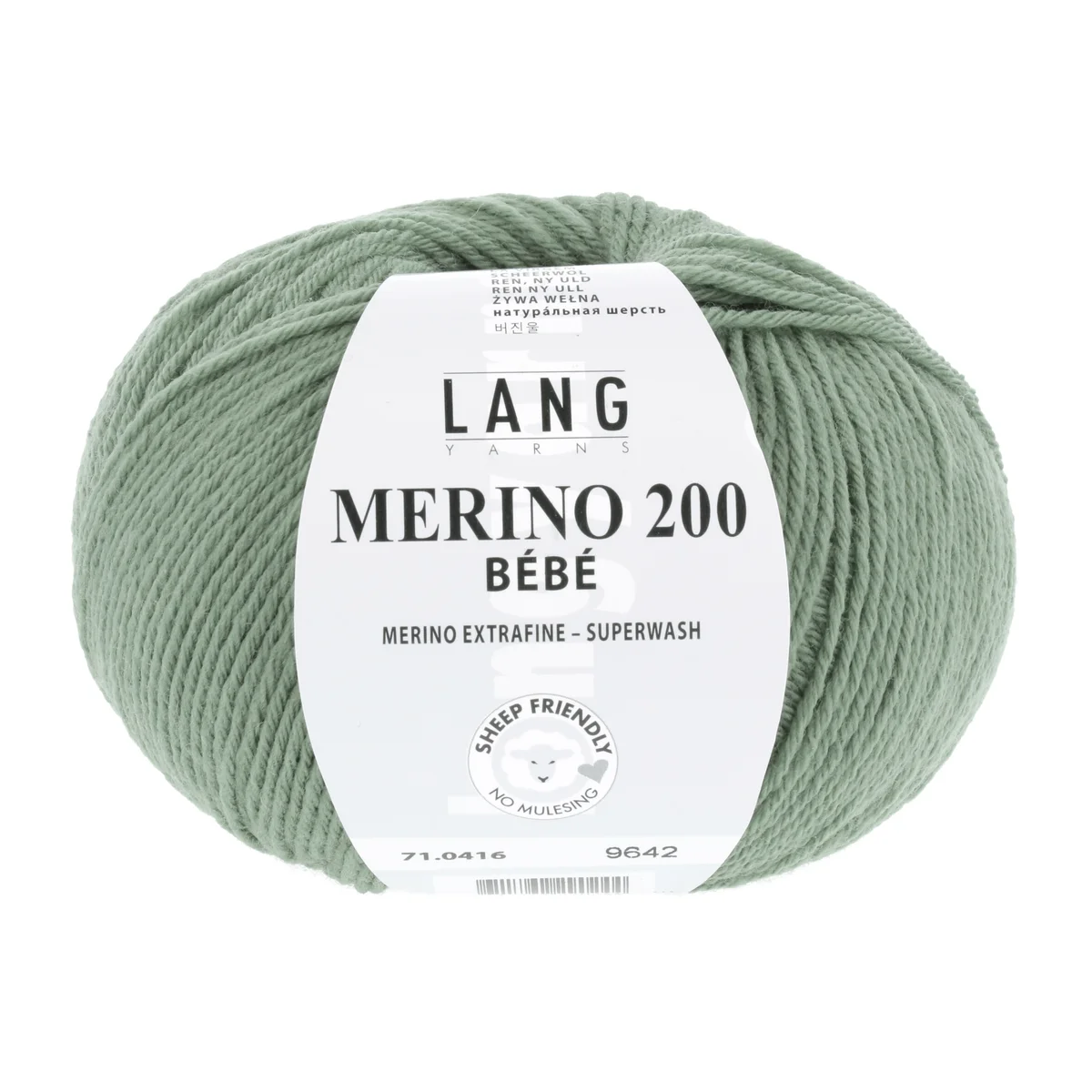 Lang Yarns MERINO 200 BEBE - GRASGRÜN 50g