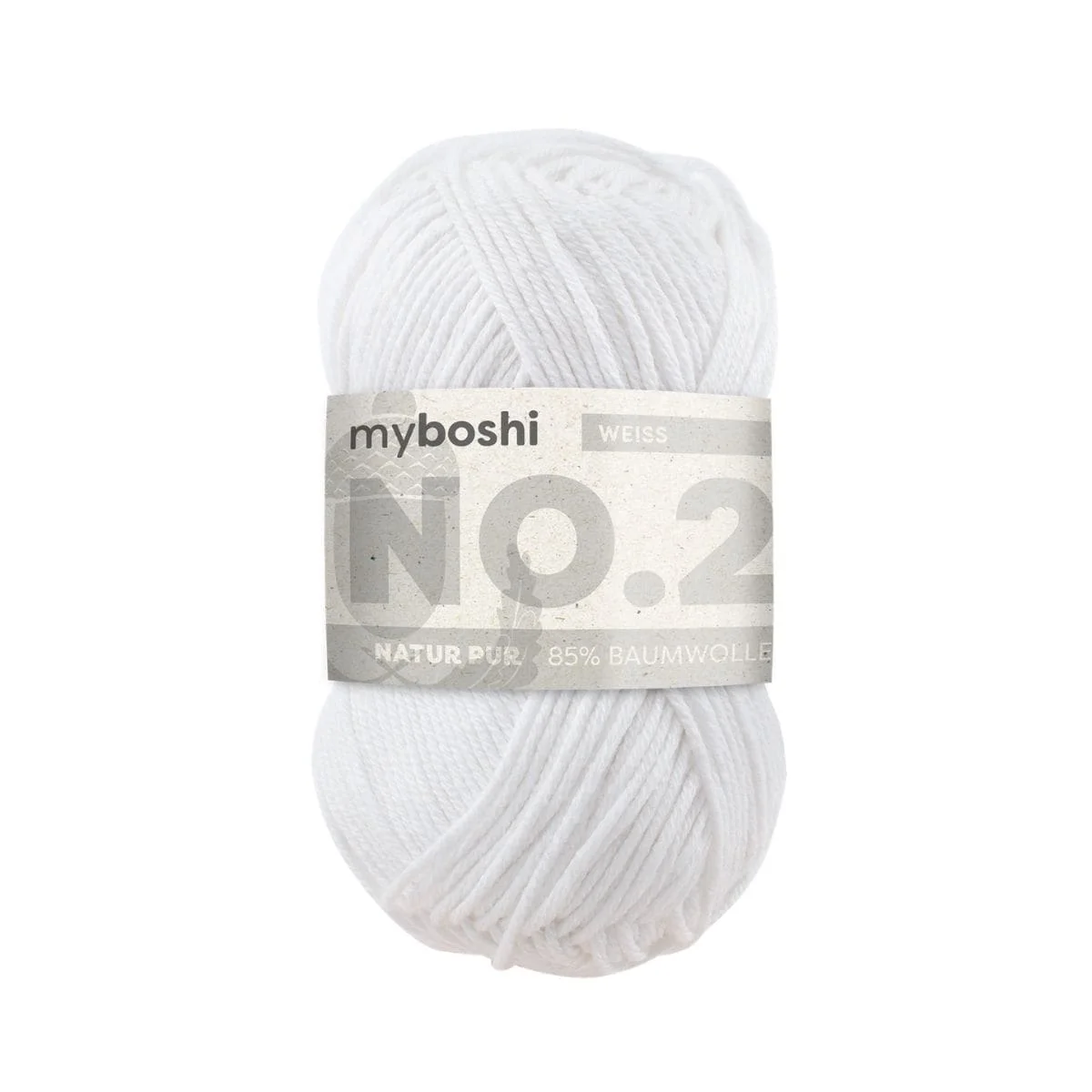 myboshi  Wolle No.2 weiß  - 50g