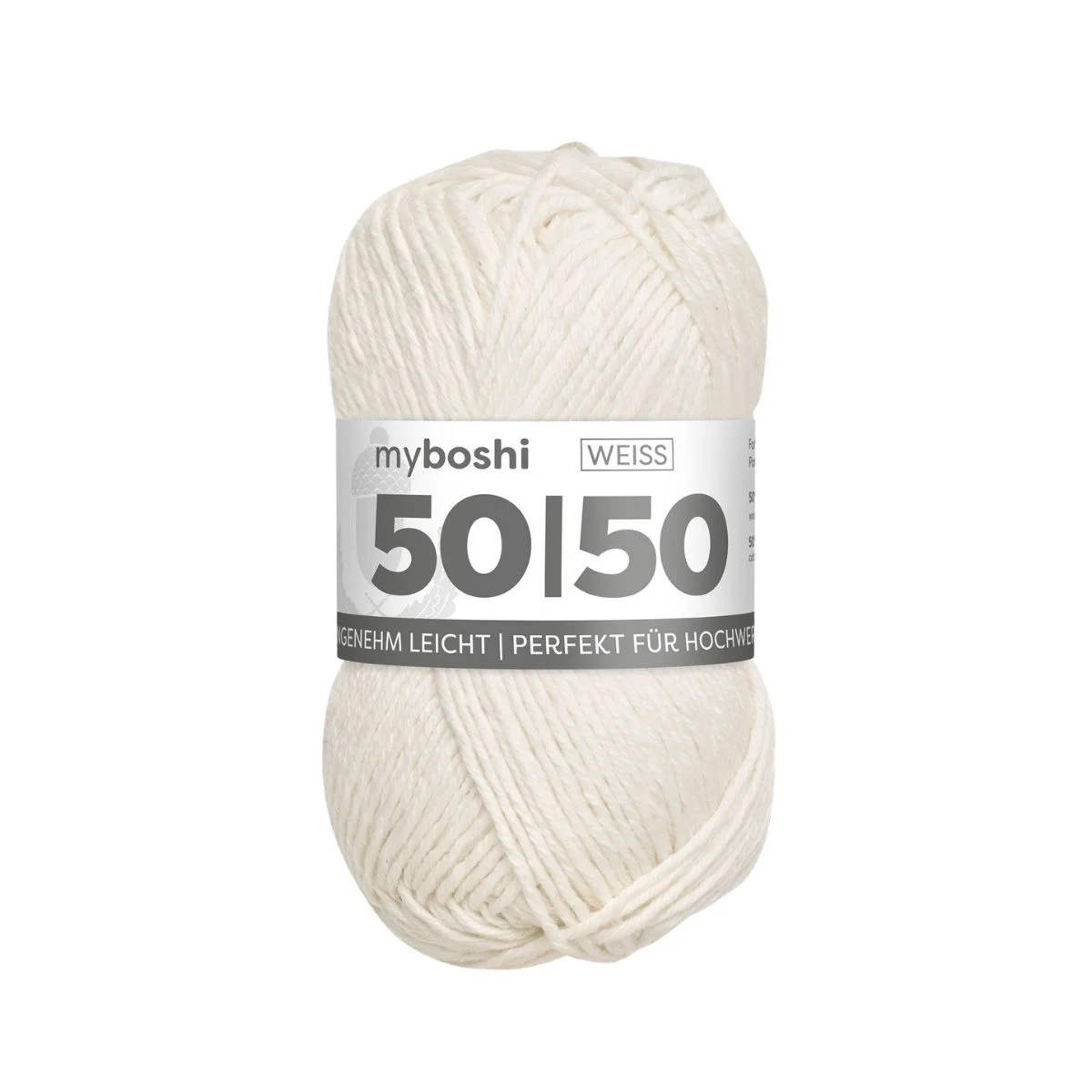 myboshi  Wolle 50/50 weiß  - 50g