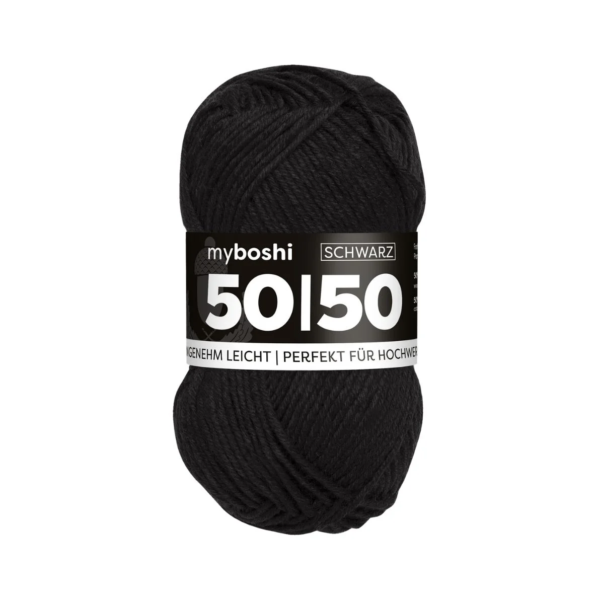 myboshi  Wolle 50/50 schwarz  - 50g